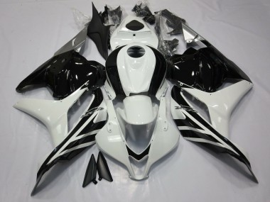 2009-2012 Noir & Blanc Brillant CBR600RR Carénage Moto