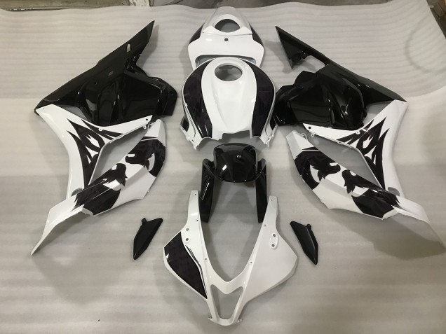 2009-2012 Noir / Blanc Personnalisé CBR600RR Carénage Moto