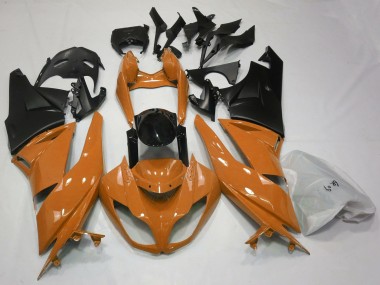 2009-2012 Orange Brillant & Noir ZX6R Carénage Moto