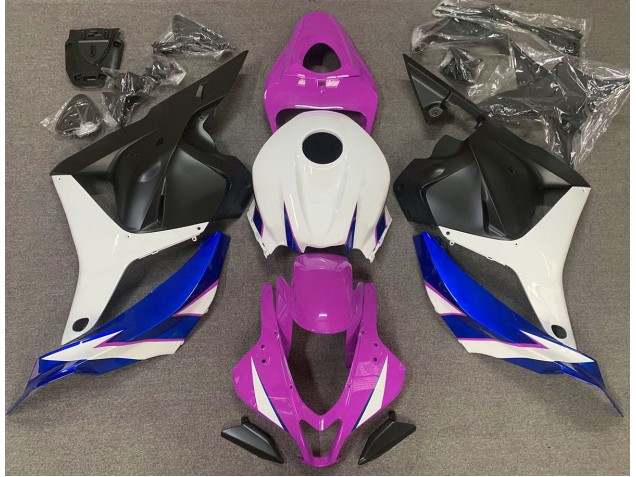 2009-2012 Rose Brillant Blanc & Bleu CBR600RR Carénage Moto