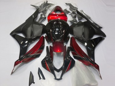 2009-2012 Rouge Brillant & Noir CBR600RR Carénage Moto