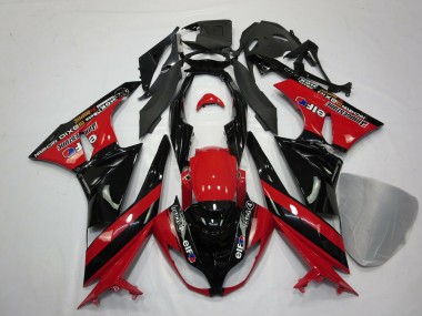 2009-2012 Rouge Noir ZX6R Carénage Moto