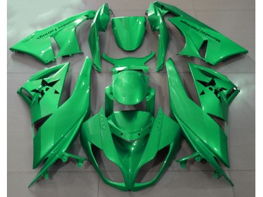 2009-2012 Vert Brillant & Logos Personnalisés ZX6R Carénage Moto