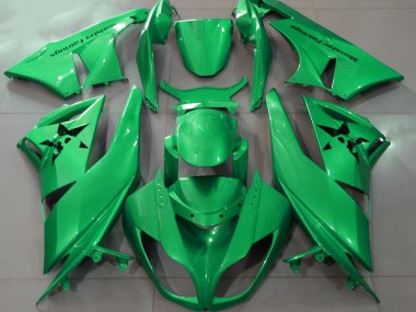 2009-2012 Vert Brillant & Logos Personnalisés ZX6R Carénage Moto