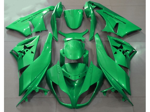 2009-2012 Vert Brillant & Logos Personnalisés ZX6R Carénage Moto