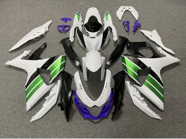 2009-2016 Blanc Brillant Vert Noir & Violet GSXR 1000 Carénage Moto