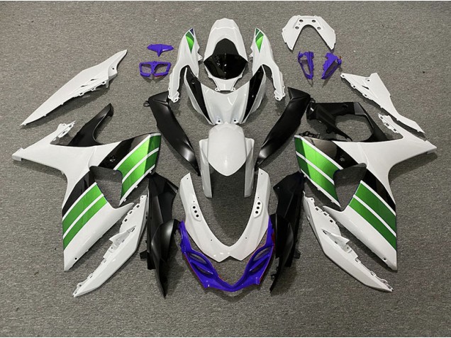 2009-2016 Blanc Brillant Vert Noir & Violet GSXR 1000 Carénage Moto