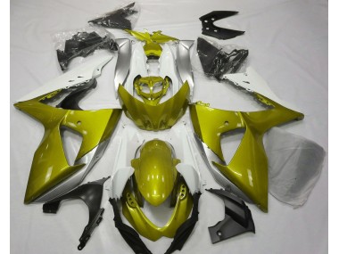 2009-2016 Jaune Brillant & Blanc GSXR 1000 Carénage Moto