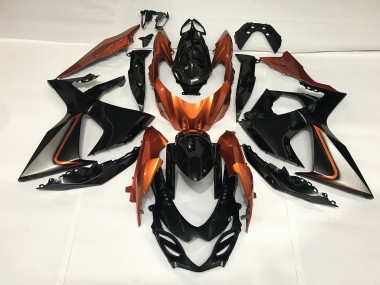 2009-2016 Noir Brillant & Orange Brillant GSXR 1000 Carénage Moto