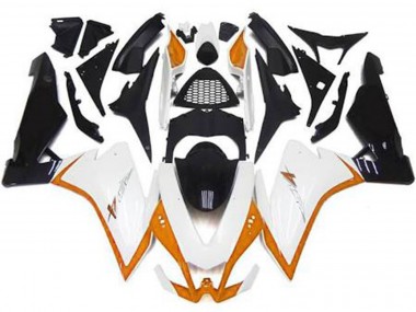 2010-2015 Blanc Brillant & Orange RSV4 1000 Carénage Moto