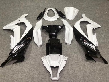 2011-2015 Blanc Brillant / Noir ZX10R Carénage Moto