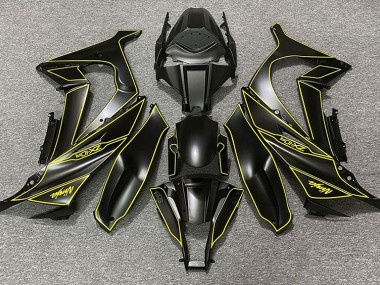 2011-2015 Doublure Noir Mat & Jaune ZX10R Carénage Moto