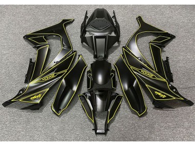 2011-2015 Doublure Noir Mat & Jaune ZX10R Carénage Moto