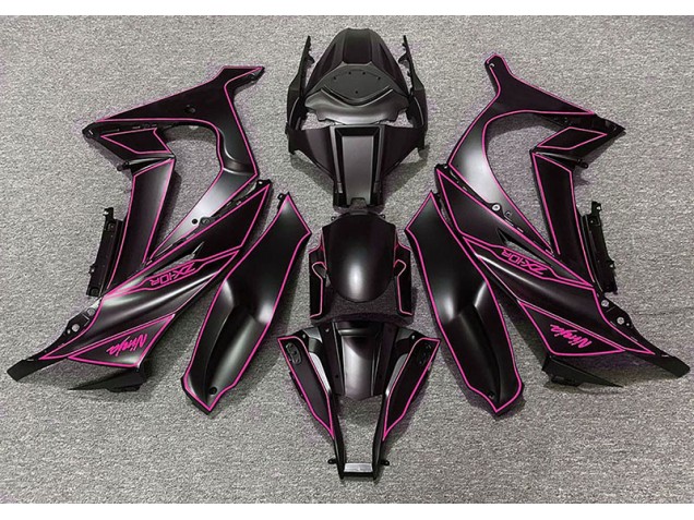 2011-2015 Doublure Noir Mat & Rose ZX10R Carénage Moto