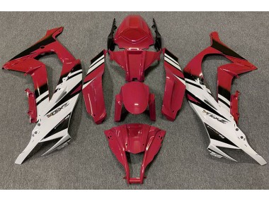 2011-2015 Rouge Brillant & Blanc ZX10R Carénage Moto