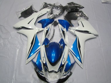 2011-2024 Bleu Clair & Blanc GSXR 600-750 Carénage Moto