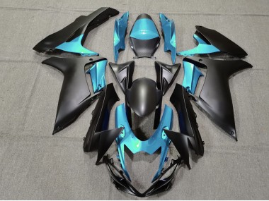 2011-2024 Bleu Clair & Noir Mat GSXR 600-750 Carénage Moto