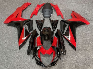 2011-2024 Rouge Profond & Noir Brillant GSXR 600-750 Carénage Moto