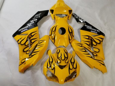 2012-2016 Jaune Personnalisé Flamme CBR1000RR Carénage Moto