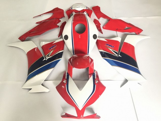 2012-2016 Rouge Avec Blanc / Bleu CBR1000RR Carénage Moto