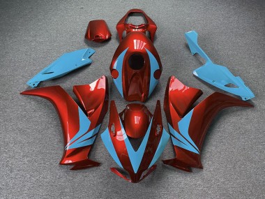 2012-2016 Rouge Brillant & Bleu Clair CBR1000RR Carénage Moto