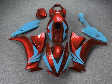 2012-2016 Rouge Brillant & Bleu Clair CBR1000RR Carénage Moto