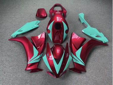 2012-2016 Rouge Brillant & Bleu Sarcelle CBR1000RR Carénage Moto