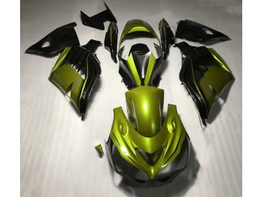 2012-2021 Jaune Brillant & Noir ZX14R Carénage Moto