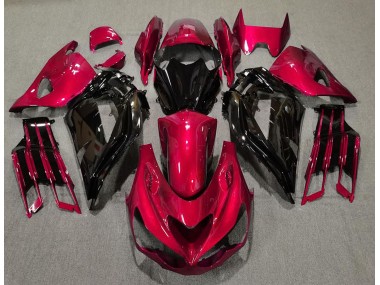 2012-2021 Rouge Brillant & Noir ZX14R Carénage Moto