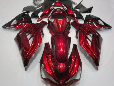 2012-2021 Rouge Feu Brillant ZX14R Carénage Moto