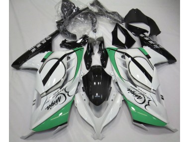 2013-2018 Blanc Brillant & Vert Ninja 300 Carénage Moto