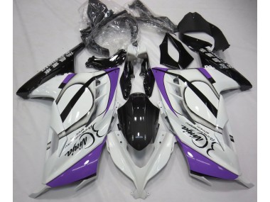 2013-2018 Blanc Brillant & Violet Ninja 300 Carénage Moto