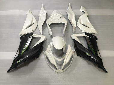 2013-2018 Blanc Cristal & Noir Satiné ZX6R Carénage Moto