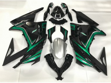 2013-2018 Noir Brillant & Vert Émeraude Ninja 300 Carénage Moto