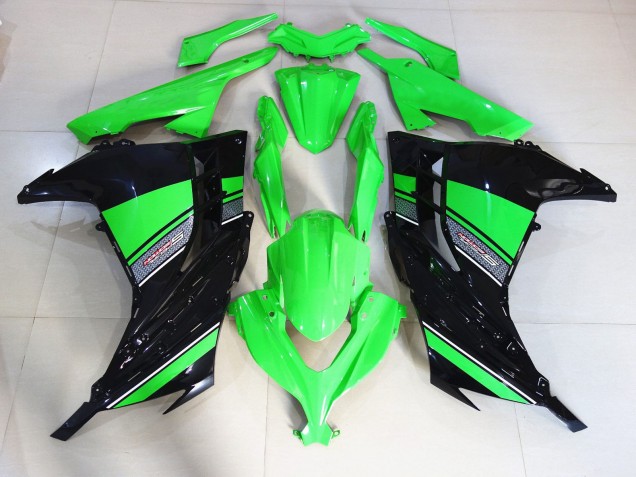 2013-2018 Noir & Vert Brillant Ninja 300 Carénage Moto