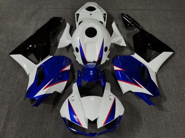 2013-2023 Blanc Brillant & Bleu Profond CBR600RR Carénage Moto