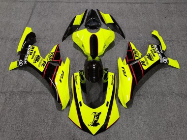 2015-2019 Floro Jaune & Noir R1 Carénage Moto