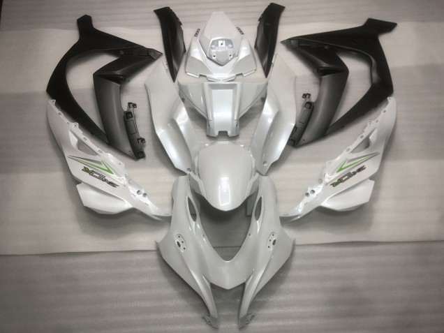 2016-2019 Blanc Nacré & Vert ZX10R Carénage Moto