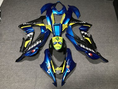 2016-2019 Requin Bleu Métallisé ZX10R Carénage Moto