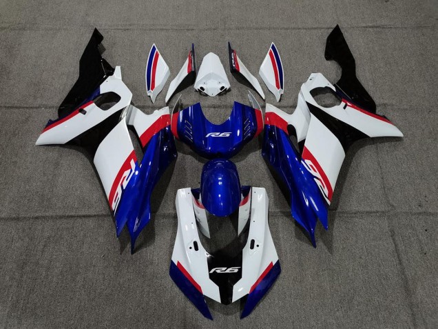 2017-2021 Bleu Blanc & Rouge R6 Carénage Moto