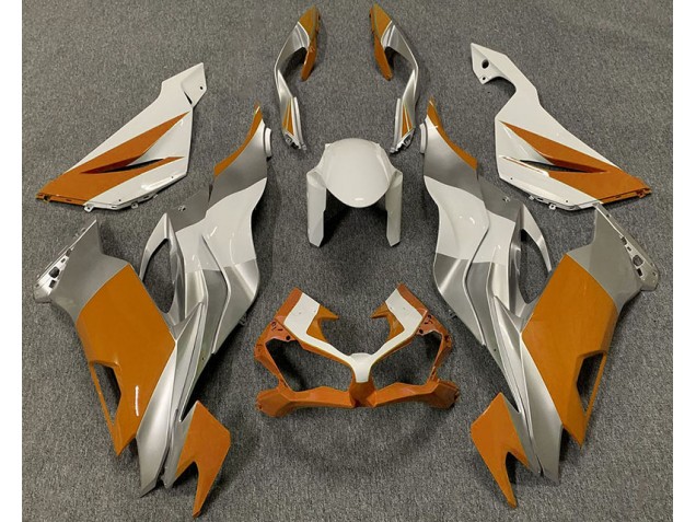 2019-2023 Orange Blanc & Argent ZX6R Carénage Moto