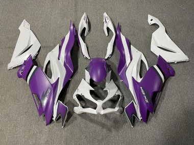 2019-2023 Violet Mat & Blanc ZX6R Carénage Moto